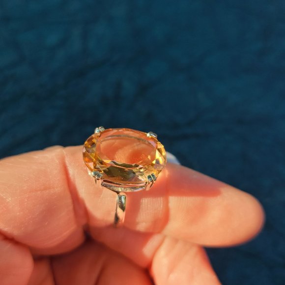 Morganite Ring Sterling Silver Size 7 - Picture 4 of 9